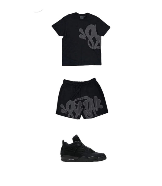 חליפה משולבת - syna & jordan 4 black